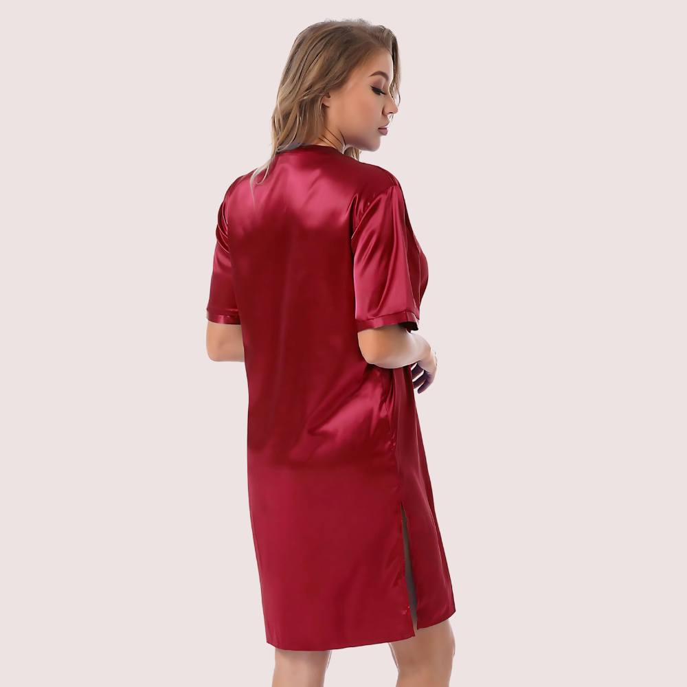 Women's As Per Product Image Satin Sleepwear, Sophisticated As Nightwear - Apparel - back view | Snazzyway