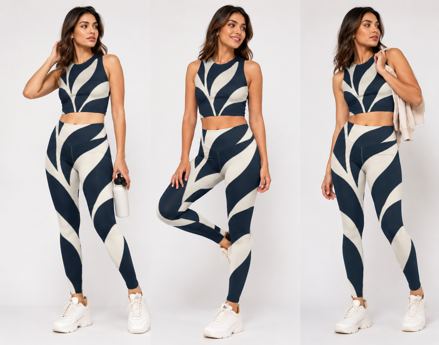 Midnight Ivory Botanical Flow Co-Ord Combo Set