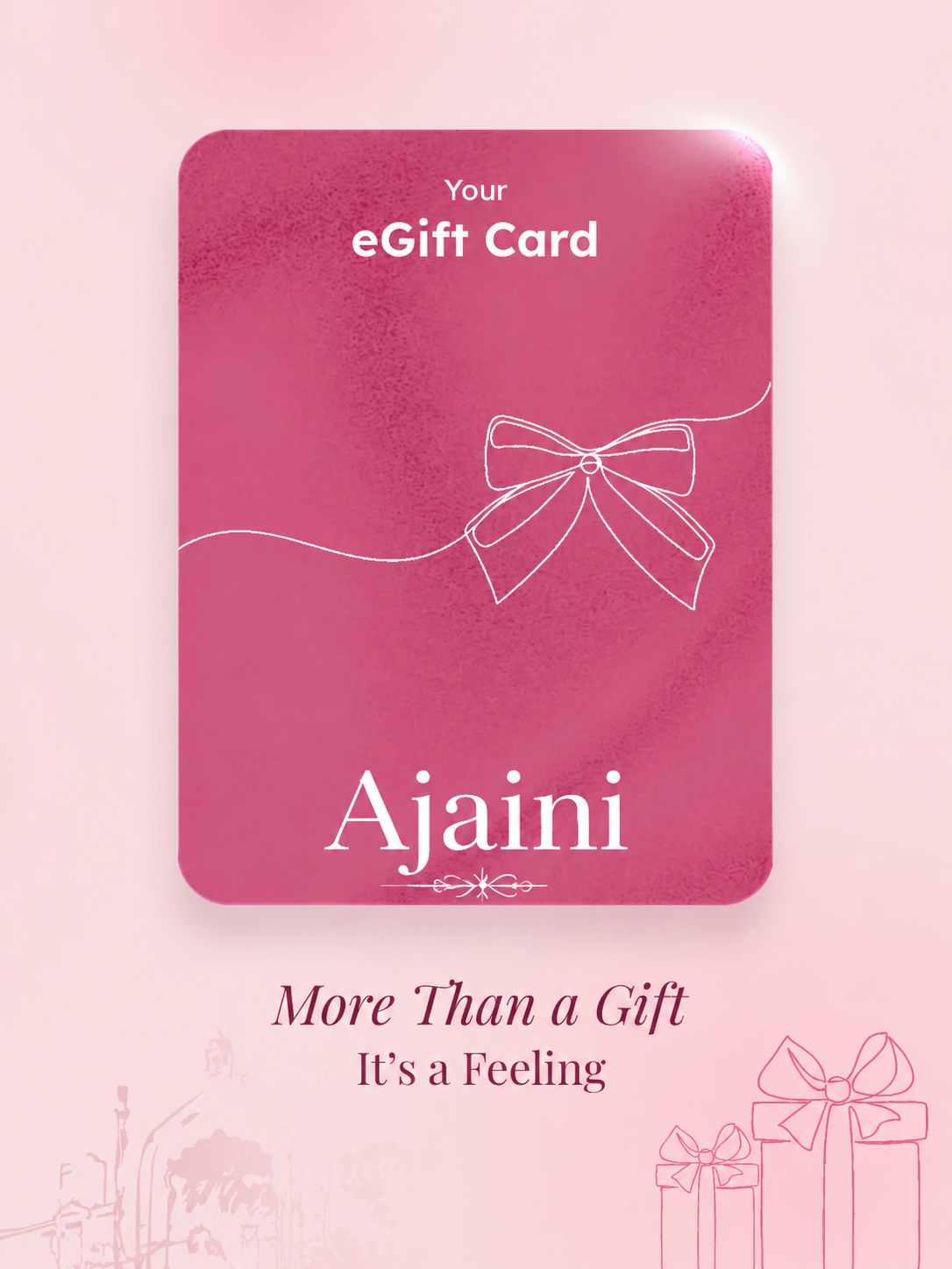 Ajaini Gift Card - front view | Ajaini
