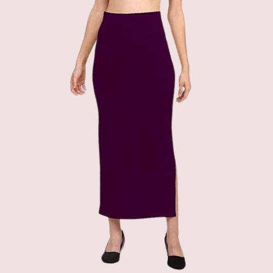 Women's Dark Purple Cotton Petticoat, Charming Dark Shapewear - Apparel - close-up detail view | Snazzyway