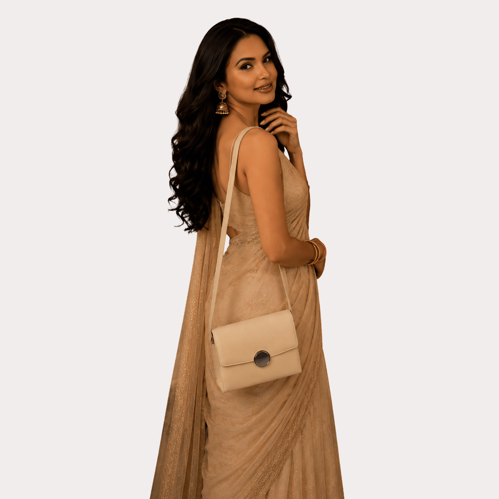 Women's Ivory Designer Clutch Bag, Elegant Ivory Evening Purse - Apparel - back view | Snazzyway