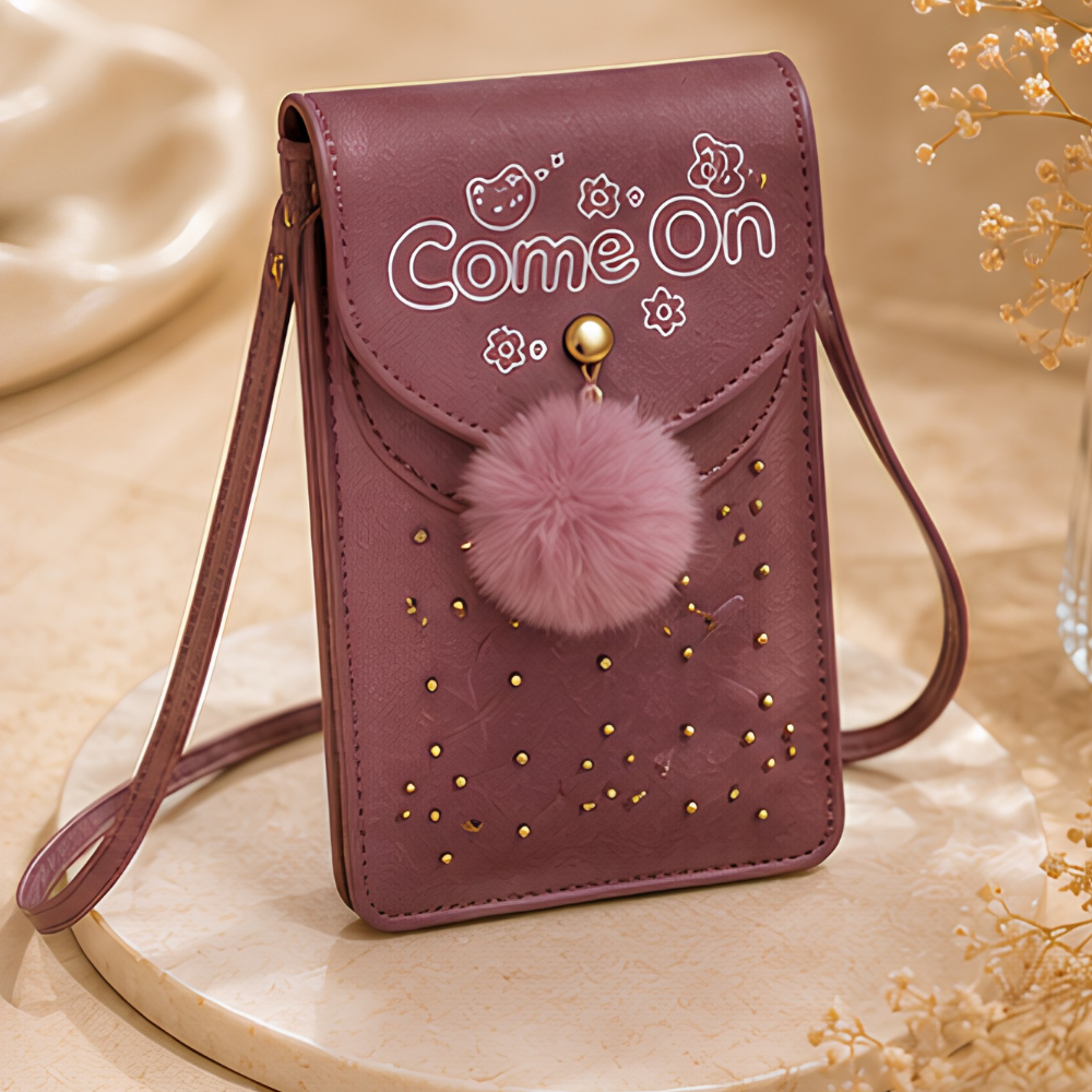 Women's Blush Pink Designer Sling Bag, Radiant Blush Crossbody Purse - Apparel - back view | Snazzyway