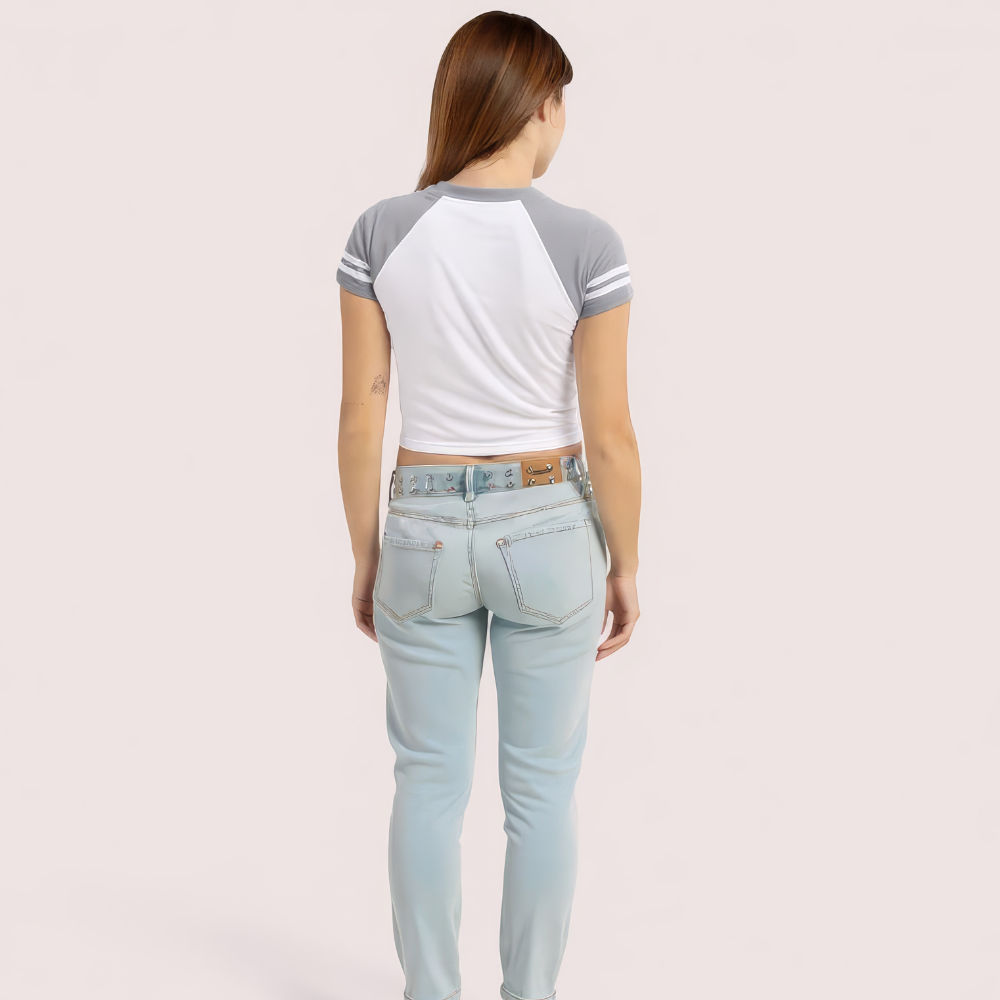 Women's Designer Crop Top, Elegant Top - Apparel - close-up detail view | Snazzyway