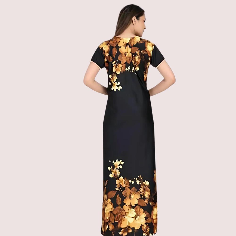 Women's As Per Product Image Satin Nightgown, Graceful As Sleepwear - Apparel - back view | Snazzyway