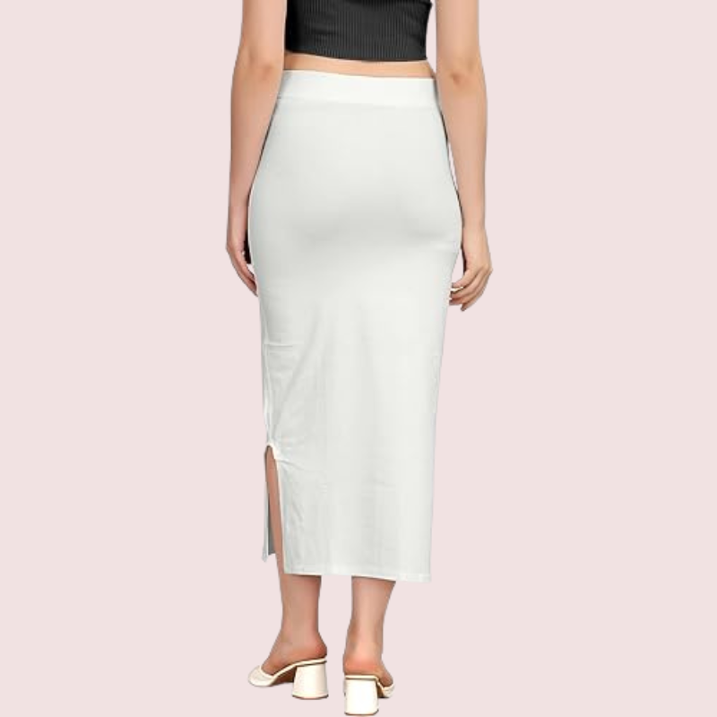 Women's Off White Cotton Petticoat, Stylish Off Shapewear - Apparel - side view | Snazzyway