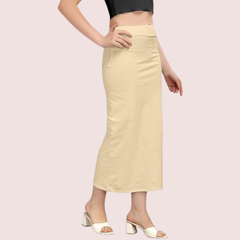 Women's Beige Designer Petticoat, Radiant Beige Shapewear - Apparel - back view | Snazzyway