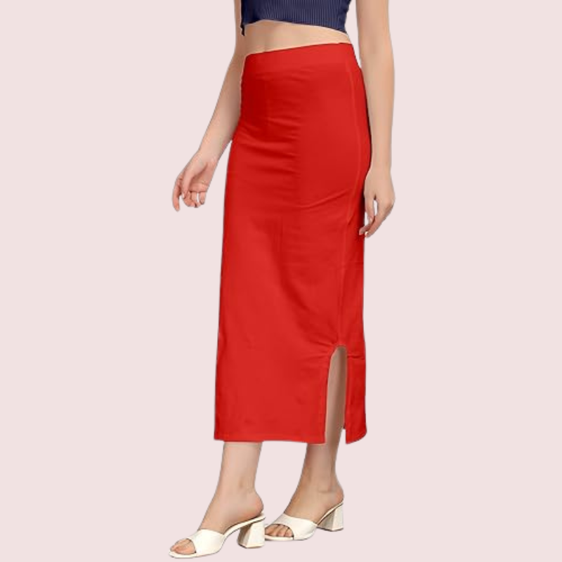 Women's Coral Red Cotton Petticoat, Exquisite Coral Shapewear - Apparel - styled full look | Snazzyway