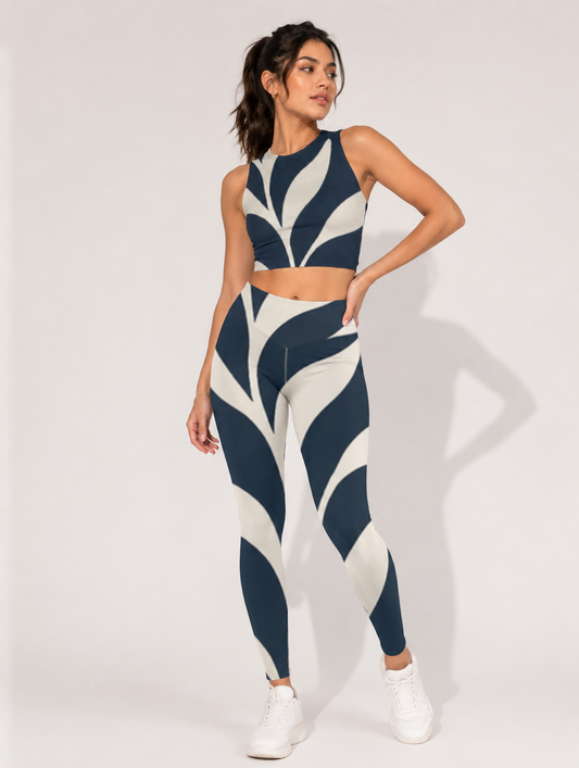 Midnight Ivory Botanical Flow Co-Ord Combo Set