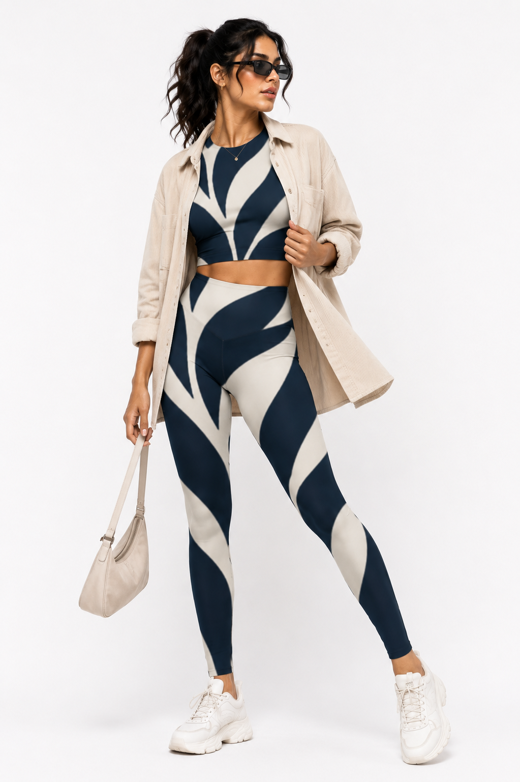 Midnight Ivory Botanical Flow Co-Ord Combo Set