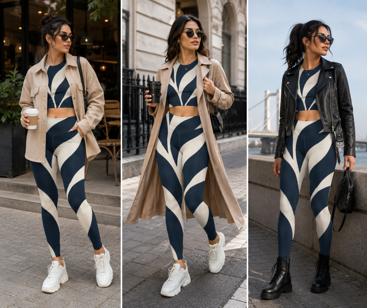 Midnight Ivory Botanical Flow Co-Ord Combo Set