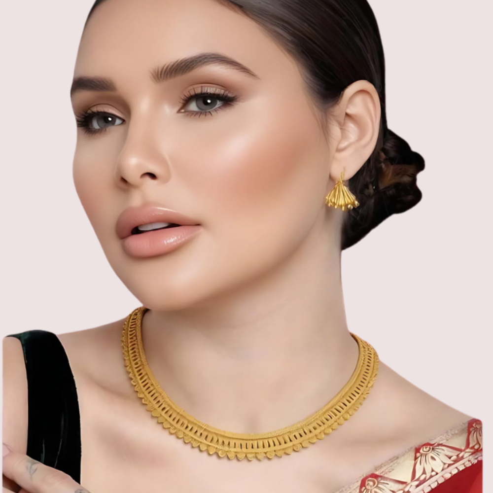 Women's Gold Gold-Plated Necklace, Refined Gold Necklace Set 2 - Apparel - front view | Snazzyway