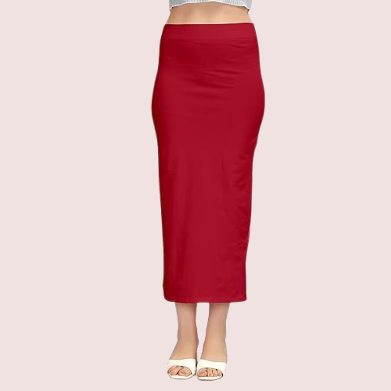 Women's Maroon Cotton Petticoat, Graceful Maroon Shapewear - Apparel - close-up detail view | Snazzyway