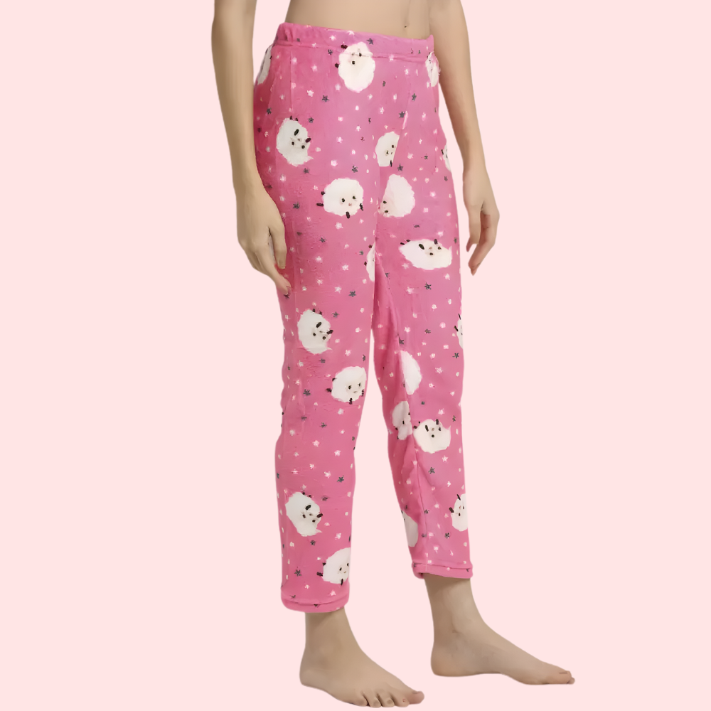 Women's Designer Pajama Set, Timeless Loungewear - Apparel - close-up detail view | Snazzyway