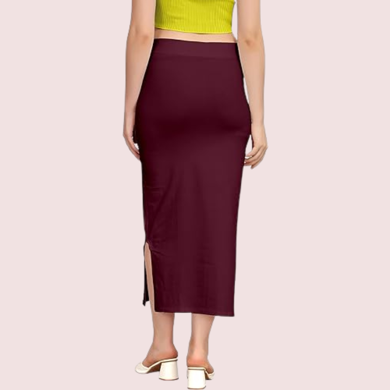 Women's Wine Cotton Petticoat, Regal Wine Shapewear - Apparel - side view | Snazzyway