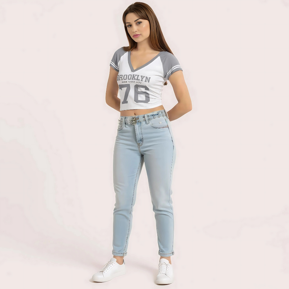 Women's Designer Crop Top, Elegant Top - Apparel - front view | Snazzyway