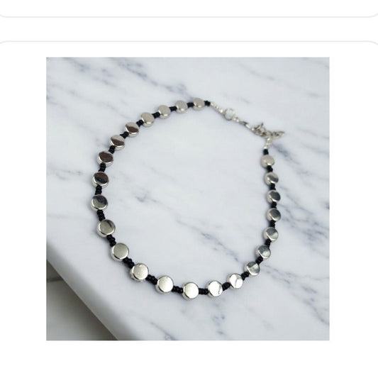 Women's Oxidised Anklets - front view | D9 Creations