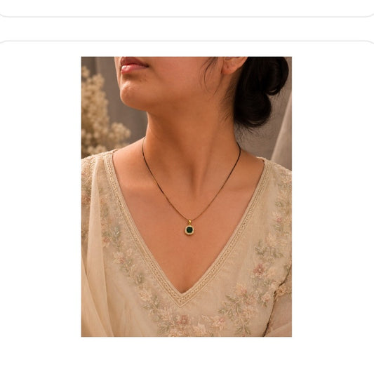 Women's Anti Tarnish Square Necklace - front view | D9 Creations
