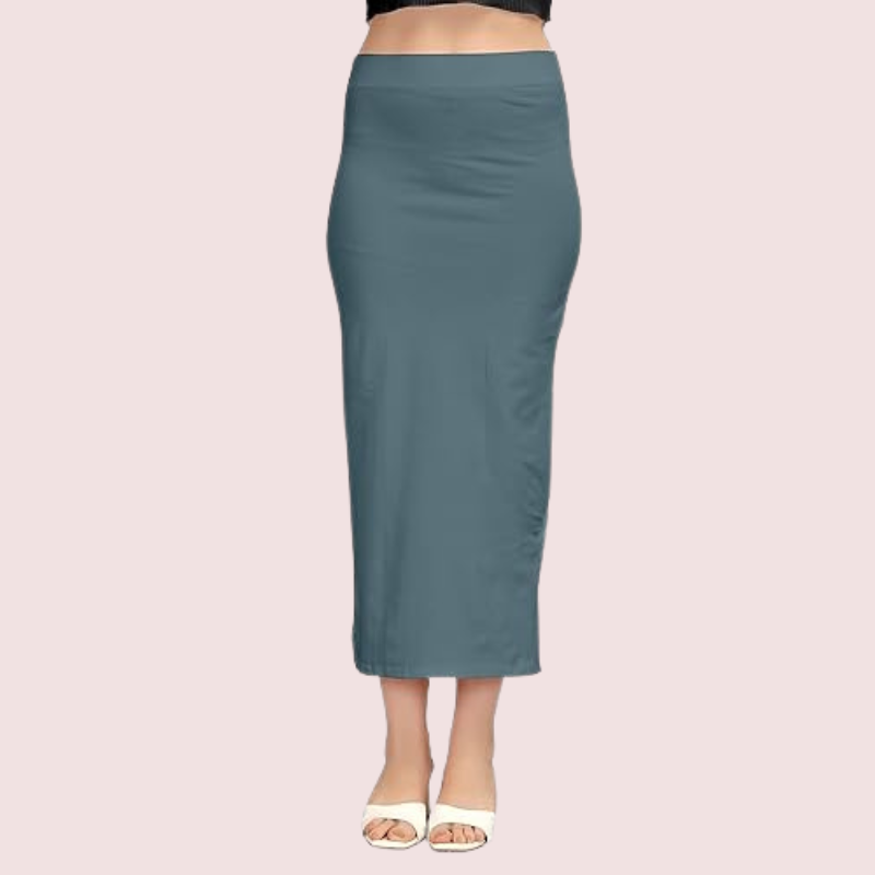 Women's Dark Grey Cotton Shapewear, Classic Dark Body Shaper - Apparel - close-up detail view | Snazzyway