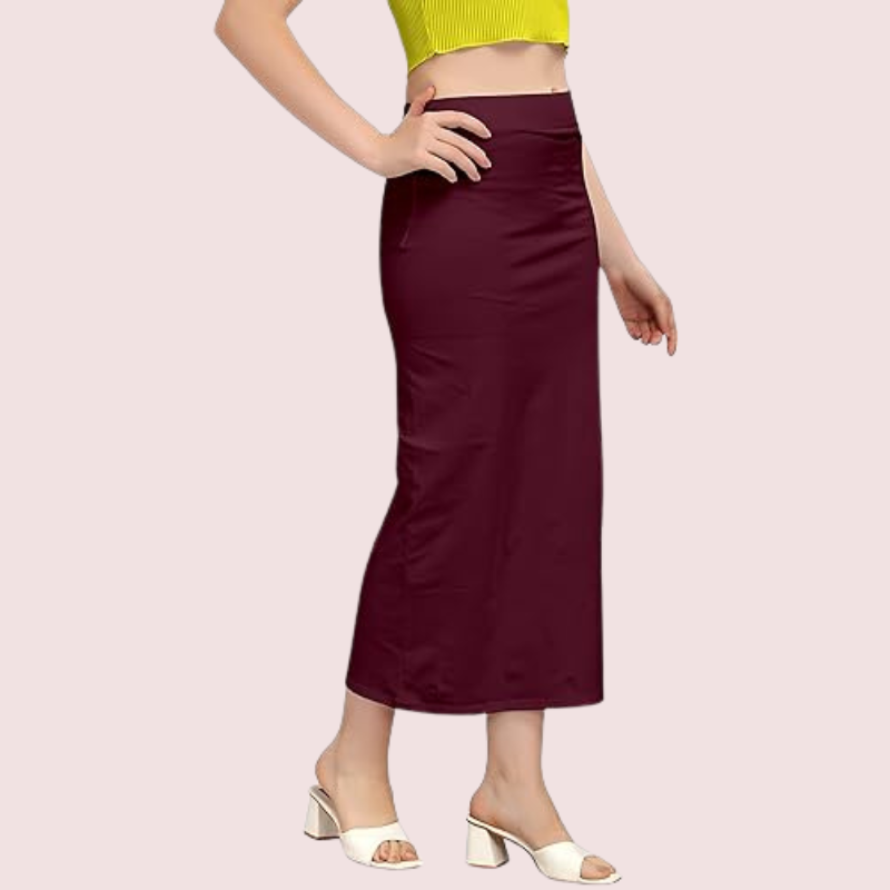 Women's Wine Cotton Petticoat, Regal Wine Shapewear - Apparel - back view | Snazzyway