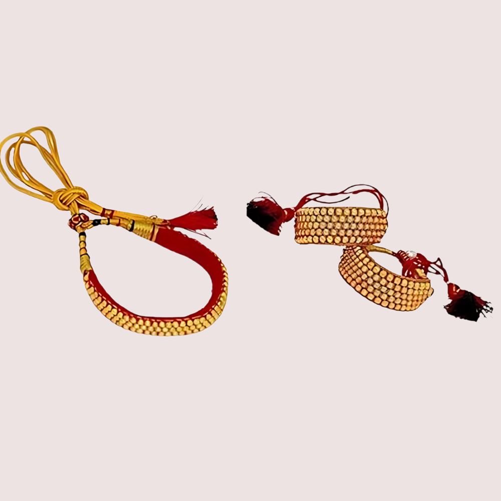 Women's Golden Designer Necklace, Graceful Golden Necklace Set - Apparel - back view | Snazzyway