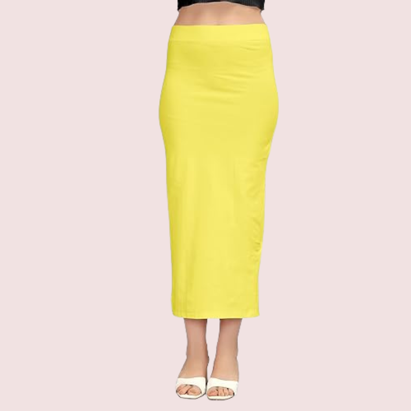 Women's Lemon Yellow Cotton Petticoat, Timeless Lemon Shapewear - Apparel - close-up detail view | Snazzyway