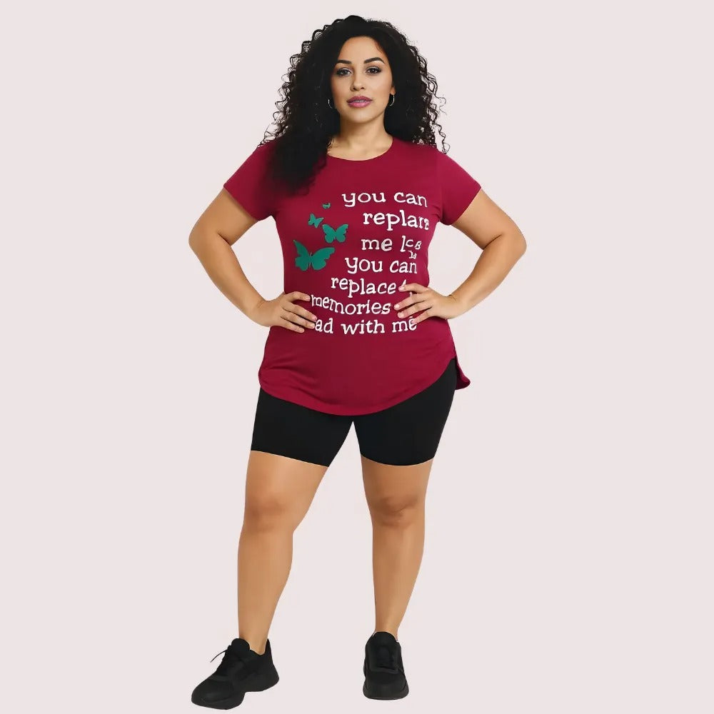 Women's Designer T-Shirt, Sophisticated Casual Top - Apparel - front view | Snazzyway