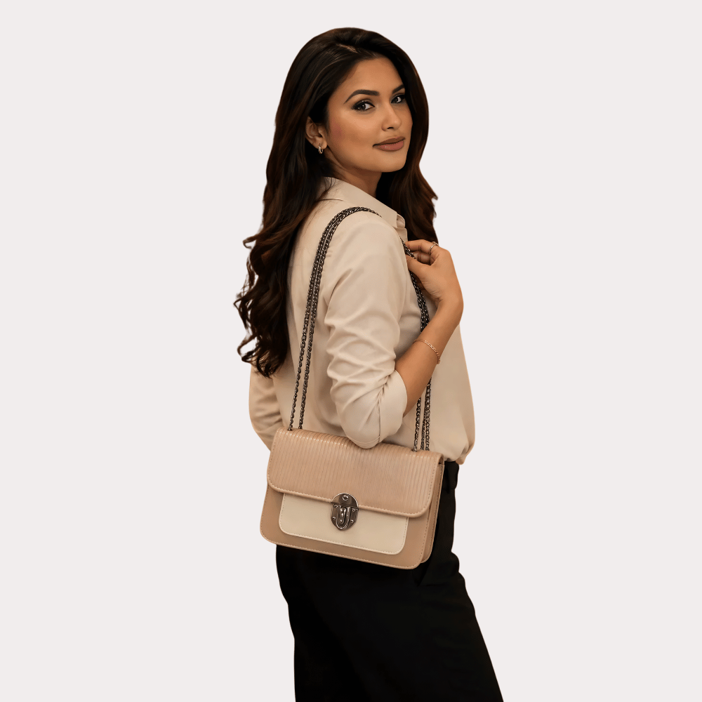 Women's Ivory Designer Sling Bag, Exquisite Ivory Crossbody Purse - Apparel - front view | Snazzyway