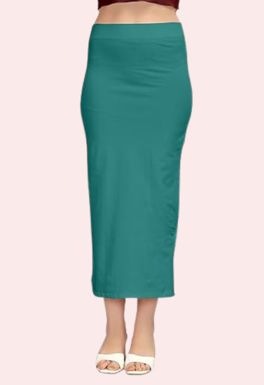 Women's Peacock Green Cotton Petticoat, Sophisticated Peacock Shapewear - Apparel - front view | Snazzyway
