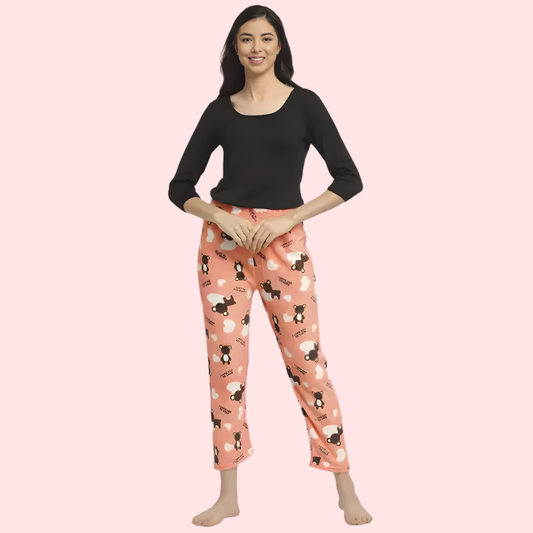 Women's Designer Pajama Set, Charming Loungewear - Apparel - front view | Snazzyway