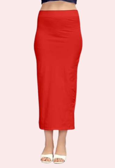 Women's Coral Red Cotton Petticoat, Exquisite Coral Shapewear - Apparel - front view | Snazzyway