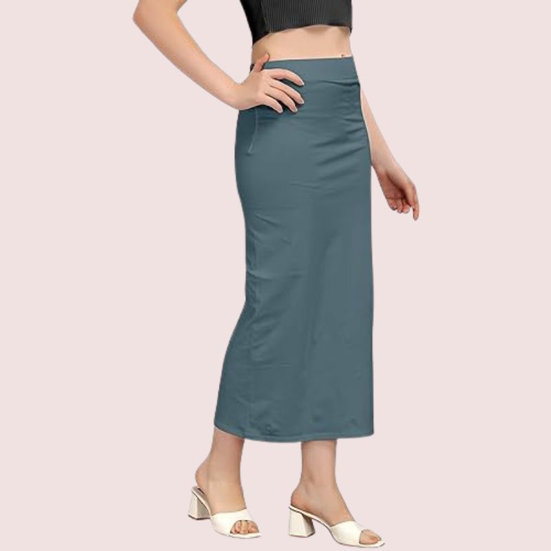 Women's Dark Grey Cotton Shapewear, Classic Dark Body Shaper - Apparel - back view | Snazzyway