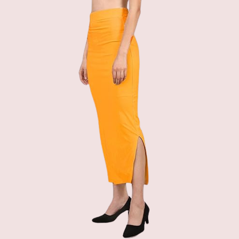 Women's Mustard Cotton Petticoat, Opulent Mustard Shapewear - Apparel - back view | Snazzyway
