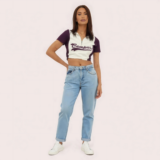 Women's Purple Designer Crop Top, Exquisite Purple Top - Apparel - front view | Snazzyway