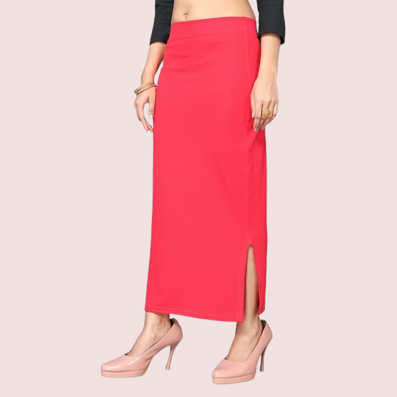 Women's Dark Peach Cotton Petticoat, Elegant Dark Shapewear - Apparel - back view | Snazzyway