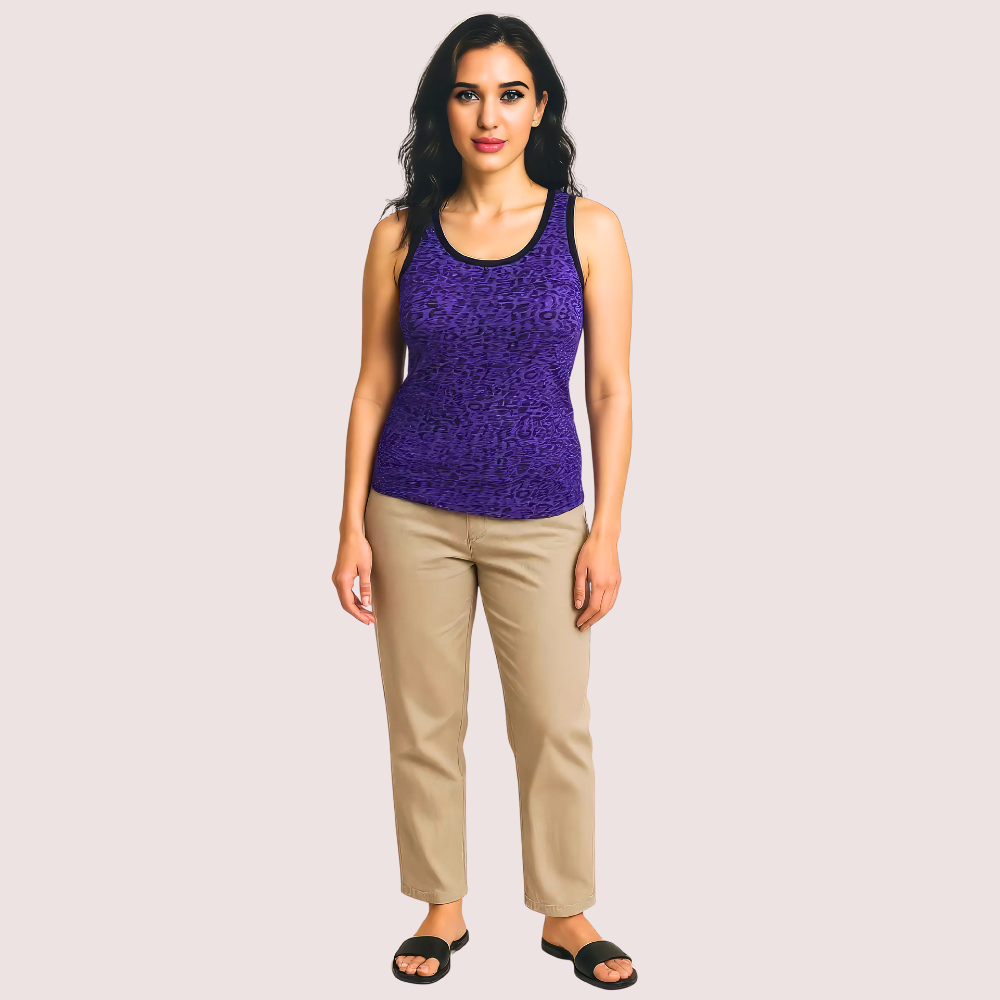 Women's Violet Designer Tank Top, Regal Violet Vest Top - Apparel - front view | Snazzyway