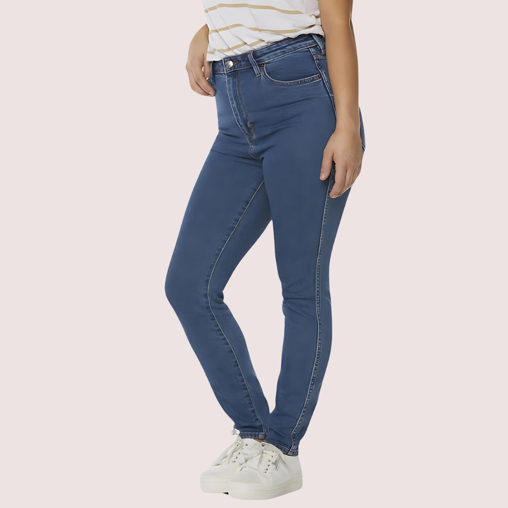 Women's Jet Black Designer Jeans, Elegant Jet Denim Pants - Apparel - close-up detail view | Snazzyway