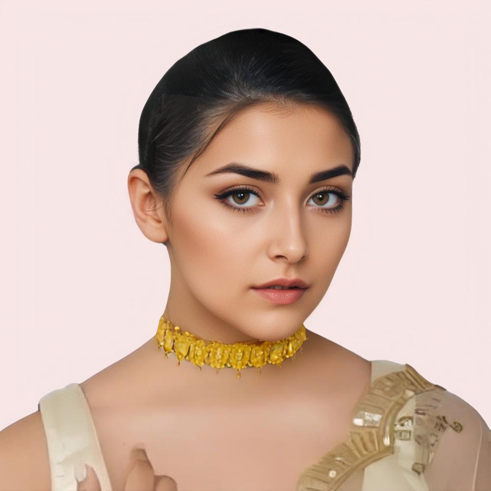 Women's Gold Designer Necklace, Timeless Gold Necklace Set 2 - Apparel - front view | Snazzyway