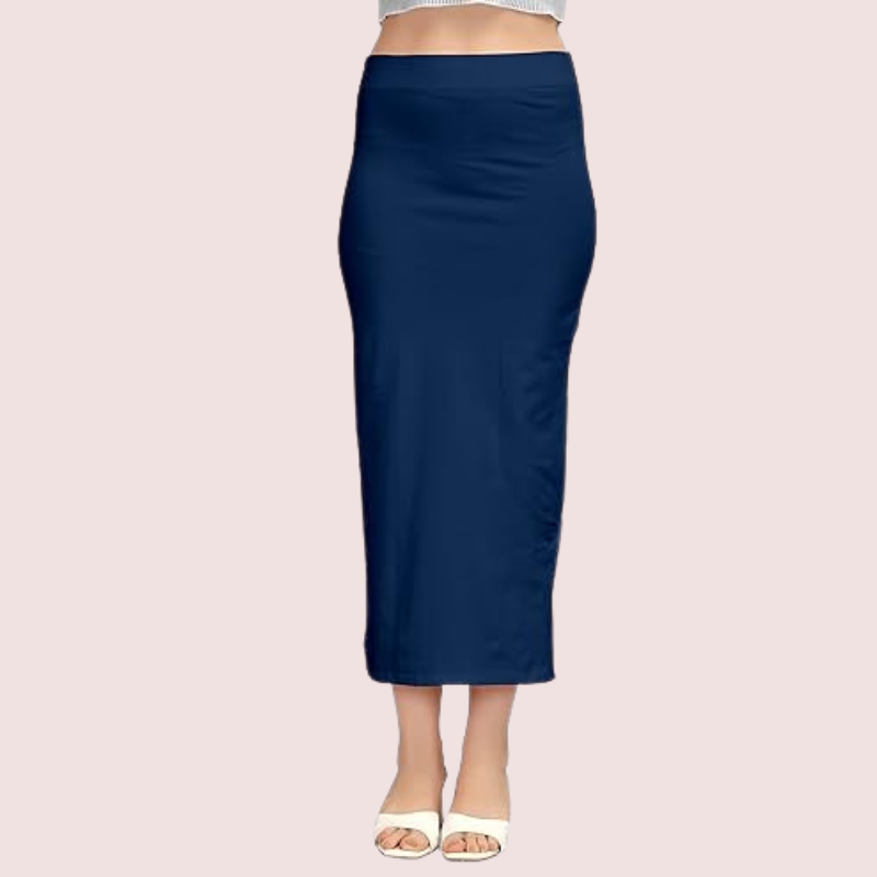 Women's Dark Blue Cotton Shapewear, Timeless Dark Body Shaper - Apparel - close-up detail view | Snazzyway