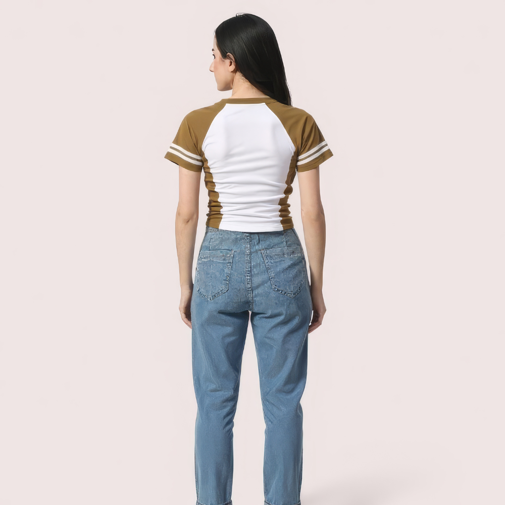 Women's Designer Crop Top, Regal Top - Apparel - close-up detail view | Snazzyway
