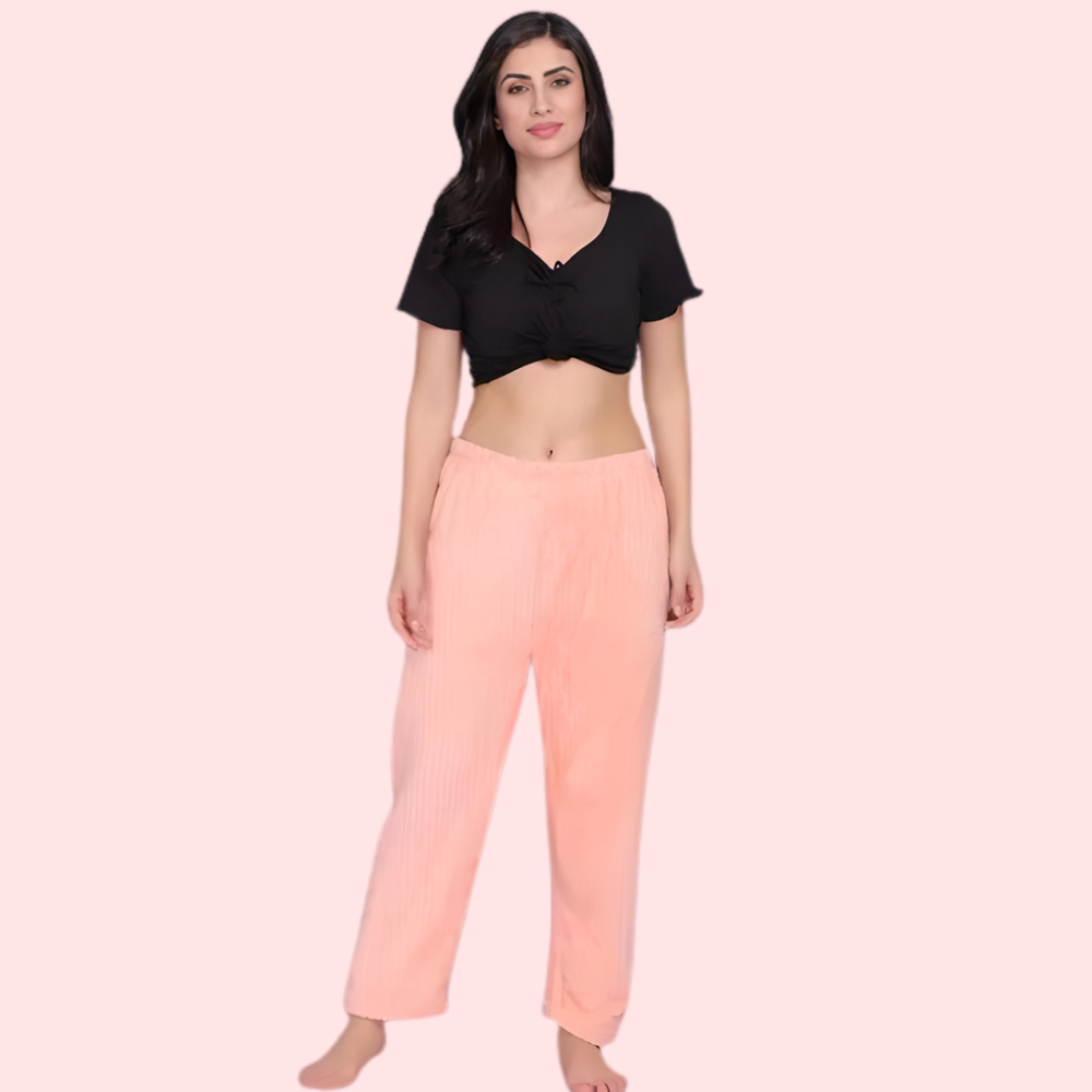 Women's Designer Pajama Set, Elegant Loungewear - Apparel - front view | Snazzyway