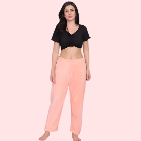 Women's Designer Pajama Set, Elegant Loungewear - Apparel - front view | Snazzyway