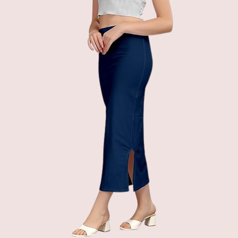 Women's Dark Blue Cotton Shapewear, Timeless Dark Body Shaper - Apparel - styled full look | Snazzyway