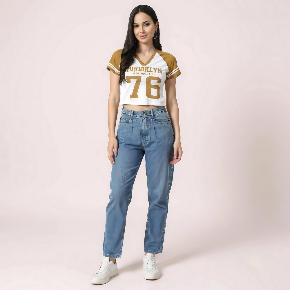 Women's Designer Crop Top, Regal Top - Apparel - front view | Snazzyway