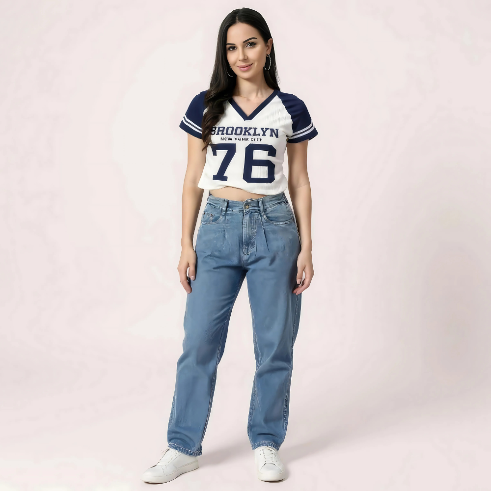 Women's White Designer Crop Top, Graceful White Top - Apparel - front view | Snazzyway