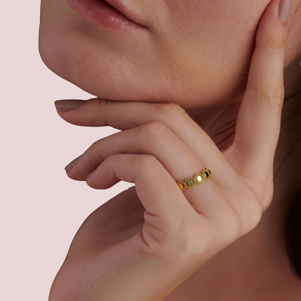 Women's Gold Gold-Plated Ring, Classic Gold Statement Ring - Apparel - front view | Snazzyway