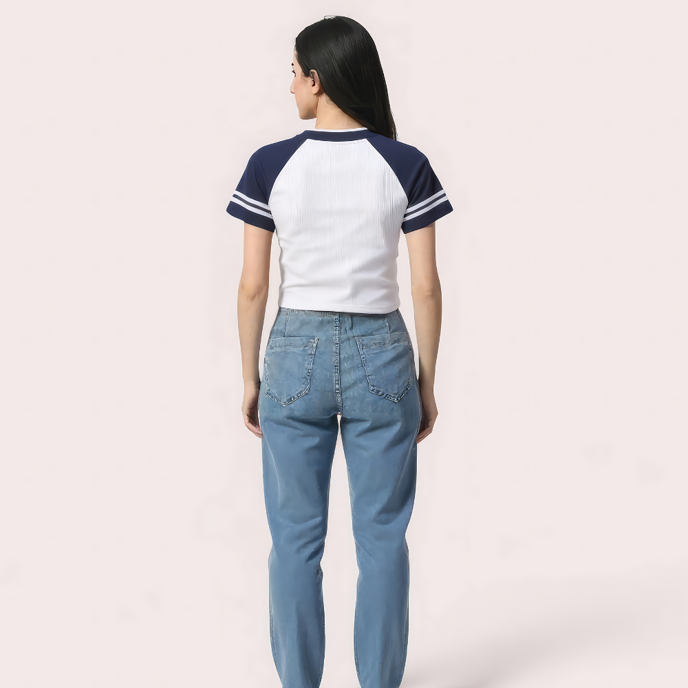 Women's White Designer Crop Top, Graceful White Top - Apparel - close-up detail view | Snazzyway