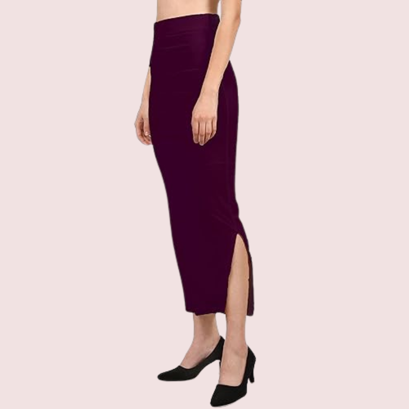 Women's Dark Purple Cotton Petticoat, Charming Dark Shapewear - Apparel - back view | Snazzyway