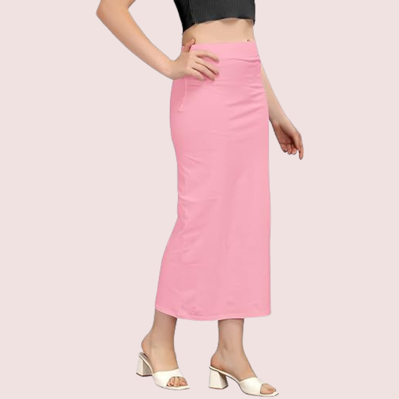 Women's Light Pink Cotton Petticoat, Classic Light Shapewear - Apparel - back view | Snazzyway