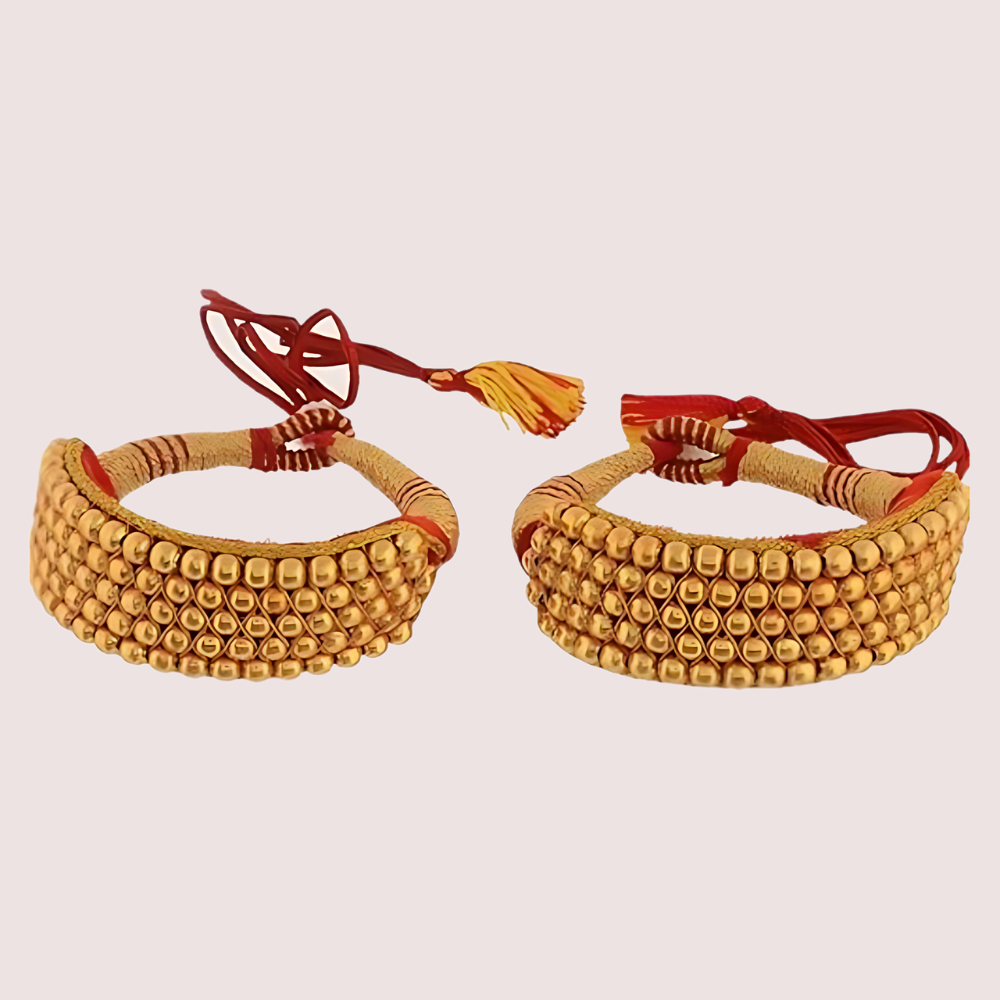 Women's Golden Designer Necklace, Graceful Golden Necklace Set - Apparel - front view | Snazzyway