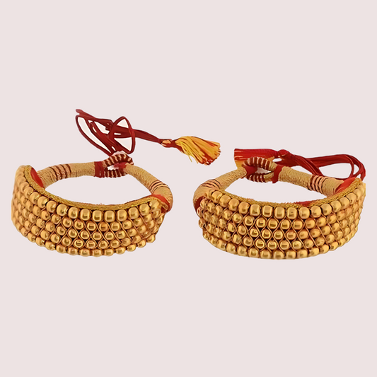 Women's Golden Designer Necklace, Graceful Golden Necklace Set - Apparel - front view | Snazzyway
